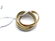 Pawnitems, Ring 18K three-coloured Ø171/4 7,8g, in auction: Pawn – Tuesday 31 July 2012