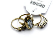 Pawnitems, Rings 4 items 9K damaged 11,3g, in auction: Pawn – Tuesday 31 July 2012