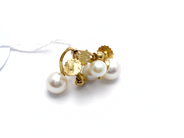 Pawnitems, Earrings 2 pair with pearls screw lock 18K 4,2g, in auction: Pawn – Tuesday 31 July 2012