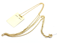 Pawnitems, Necklace "curb" 67cm Id-tray engraved 18K 8,4g, in auction: Pawn – Tuesday 31 July 2012