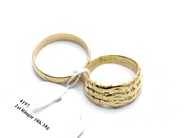 Pawnitems, Rings 2 items 18K engraved/damaged 18g, in auction: Pawn – Tuesday 31 July 2012
