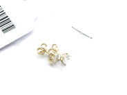 Pawnitems, Earrings 1 pair with stones 18K 0,9g, in auction: Pawn – Tuesday 31 July 2012