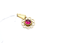 Pawnitems - Pendant with red stone 18K 1,6g - View 1