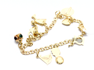 Pawnitems, Bracelet Bismarck with 9 Charms 18K 20cm 14,3g, in auction: Pawn – Tuesday 31 July 2012