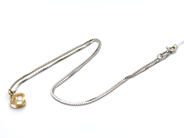 Pawnitems, Necklace Box-chain white gold 40,5cm Charm with pearl 18K 3,3g, in auction: Pawn – Tuesday 31 July 2012