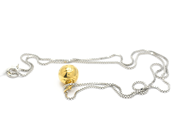 Pawnitems, Necklace White gold Box-chain 46cm Charm 18K 4g, in auction: Pawn – Tuesday 31 July 2012