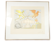 Pawnitems, Salvador Dalí 1904-1989 Graphic art Bird nr28/450 ca56x52cm, in auction: Pawn – Tuesday 31 July 2012