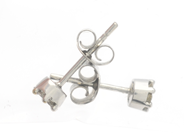 Pawnitems, Earrings 1 Pair 18K white gold with diamonds 14xca0,01ct 1,1g, in auction: Pawn – Tuesday 31 July 2012