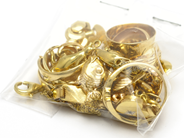Pawnitems, Lot of gold with stones 18K defect/engraved 53,4g, in auction: Pawn – Tuesday 31 July 2012