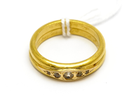 Pawnitems, Lot of gold with stones 23K defect/engraved 14,1g, in auction: Pawn – Tuesday 31 July 2012