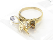 Pawnitems - Lot of gold with stones 18K defect 4,3g - View 1
