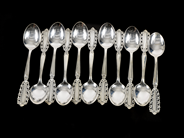 Pawnitems, Coffee spoons 11 items model Carmen in silver 115mm 117,9g, in auction: Pawn – Tuesday 31 July 2012