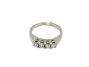 Pawnitems, Ring white gold with diamonds 4xca0,13ct Ø17¾ 4,5g, in auction: Pawn – Tuesday 31 July 2012