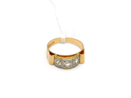 Pawnitems, Ring with stones 18K Ø15¾ 2,9g, in auction: Pawn – Tuesday 31 July 2012