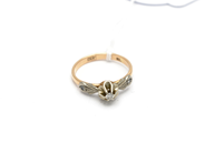 Pawnitems, Ring 14K with diamonds 1xca0,07ct 2xca0,02ct Ø17½ 3,2g, in auction: Pawn – Tuesday 31 July 2012