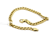 Pawnitems, Bracelet "curb" 18K damaged 9,5g, in auction: Pawn – Tuesday 31 July 2012