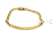 Pawnitems - Bracelet 18K with engraved flat 20,2g - View 1