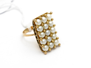 Pawnitems - Ring 18K with pearls Ø17 10,3g - View 1