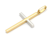 Jewellery - PENDANT, 18K gold/white gold cross - View 1