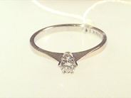 Pawnitems, 1 RING, with genuine stone approx 0,19ct., in auction: Pawn – Saturday 6 March 1999