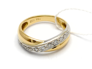 Pawnitems, Ring 18K 3,3g Ø16½ with diamonds 9xca.0,01-0,02ct, in auction: Pawn – Thursday 10 January 2013