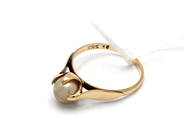 Pawnitems, Ring 14K 2,4g Ø17 with pearl, pärlan somewhat unmounted, in auction: Pawn – Thursday 10 January 2013