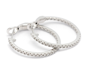 Jewellery - EARRINGS, 18K white gold with 62 st brilliant cut diamonds 0,37 ctw - View 1