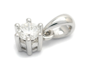Jewellery - SINGLE-STONE PENDANT, 18K white gold with brilliant cut diamond 0,19 ct - View 1