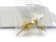 Jewellery, Earrings one pair 18K with blue stone and diamonds 12xca0,03ct 1,6g, in auction: Pawn – Tuesday 26 March 2013