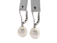 Jewellery - PEARL EARRINGS, 18K white gold - View 1