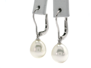 Jewellery - PEARL EARRINGS, 18K white gold - View 1