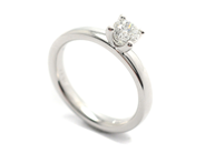 Jewellery - SINGLE STONE RING, 18K white gold - View 1