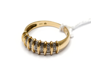 Jewellery, Ring somewhat skew with diamonds 21x0,005ct 18K Ø18 3,2g, in auction: Pawn – Tuesday 17 September 2013