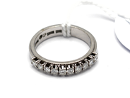 Jewellery, Ring 18K white gold with diamonds 10xca0,04ct Ø16 4,1g, in auction: Pawn – Tuesday 5 November 2013