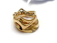 Lot, Rings 4 items 18K damaged 9,3g, in auction: Pawn – Tuesday 5 November 2013
