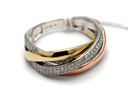 Jewellery, Ring 14K with stones Ø17¾ 6,1g, in auction: Pawn – Tuesday 5 November 2013