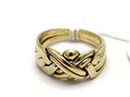 Jewellery, Puzzle ring 14K 11,3g Ø20½ skew ringshank, in auction: Pawn – Tuesday 5 November 2013