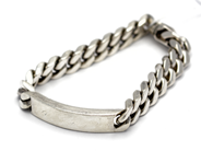 Lot, Bracelet S925, 82,4g "curb" with flat with bortskrapad engraving, in auction: Pawn – Tuesday 5 November 2013