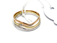Jewellery, Rings 3 items 18K 2,3g Ø18¼ (1 rose gold, 1 yellow gold, in auction: Pawn – Tuesday 5 November 2013