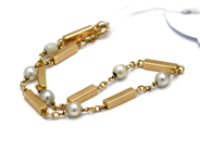 Jewellery, Bracelet 18K with pearls 20cm 4,1g, in auction: Pawn – Tuesday 5 November 2013