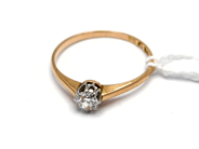 Jewellery, Ring 18K 1,4g Ø16 with diamond ca0,23ct, in auction: Pawn – Tuesday 5 November 2013
