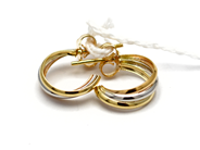 Jewellery, Earrings, one pair multi-coloured 18K 2,4g, in auction: Pawn – Tuesday 5 November 2013