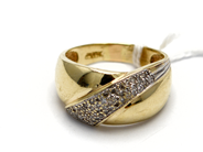 Jewellery, Ring with diamonds 50x approx 0,01ct Ø18 1/2 10K 7,0g, in auction: Pawn – Tuesday 5 November 2013