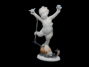 Art, Figure Ilmenau "Child on snigel" 14cm, in auction: Pawn – Tuesday 5 November 2013