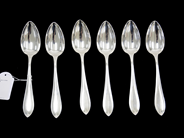 Lot, Tablespoons 6 pieces 180mm in silver 830 216,7g, in auction: Pawn – Tuesday 5 November 2013