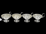 Lot, Punschkoppar 4 pieces with engraving in silver 121,5g, in auction: Pawn – Tuesday 5 November 2013