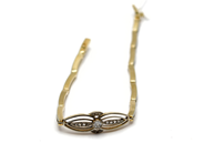 Jewellery, Bracelet, with diamond äldreslipning approx 0,14ct and 13 small diamonds defect 16cm 14K 7,8g, in auction: Pawn – Tuesday 5 November 2013