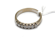 Jewellery, Ring, in white gold with diamonds 7x approx 0,06ct Ø18 14K 3,7g, in auction: Pawn – Tuesday 5 November 2013