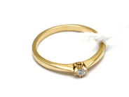 Jewellery, Ring, with diamond 1x approx 0,04ct Ø16 3/4 18K 2,2g, in auction: Pawn – Tuesday 5 November 2013
