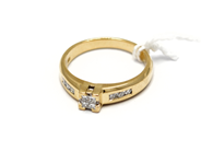 Jewellery, Ring, with diamonds 4x approx 0,02ct 6x approx 0,02ct Ø17 18K 4,4g, in auction: Pawn – Tuesday 5 November 2013